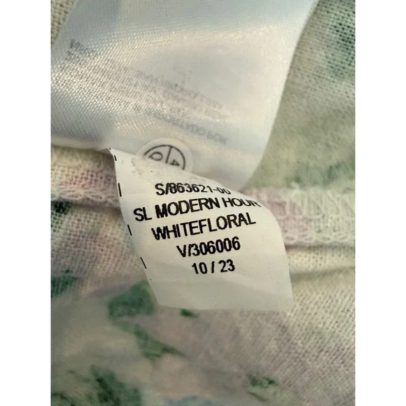 Old Navy Womens XL Linen Blend Floral Midi Dress Sweetheart Neckline Pockets - Picture 7 of 8